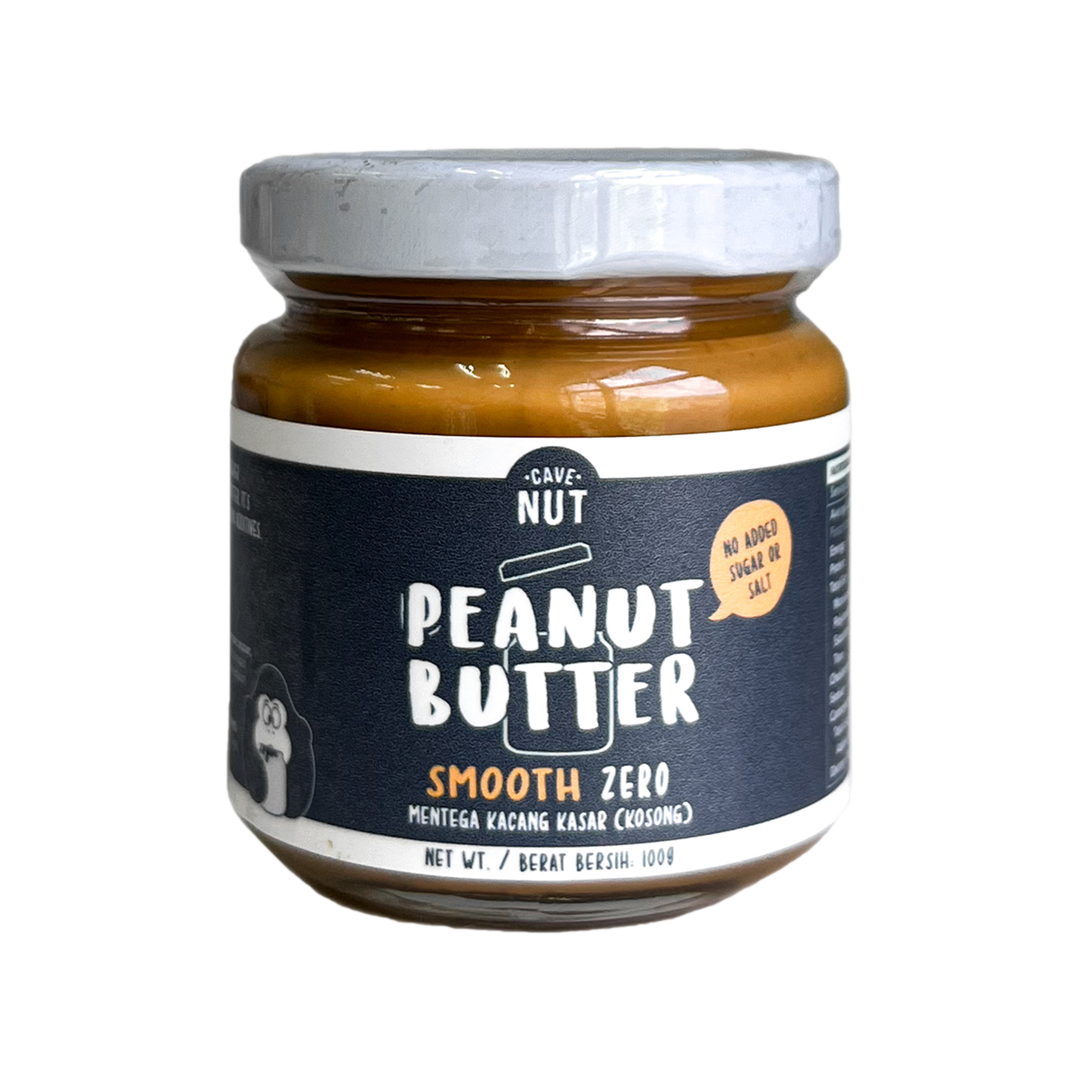 Smooth Peanut Butter Zero 100g - CaveNut Malaysia