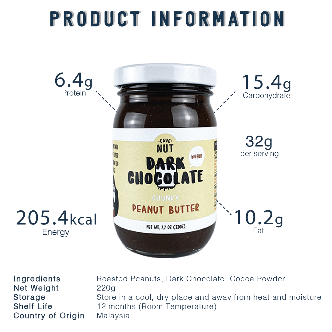 Dark Chocolate Chunky Peanut Butter 220g